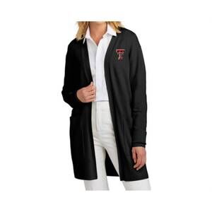 NEW MERCER + METTLE open front sweater cardigan in black